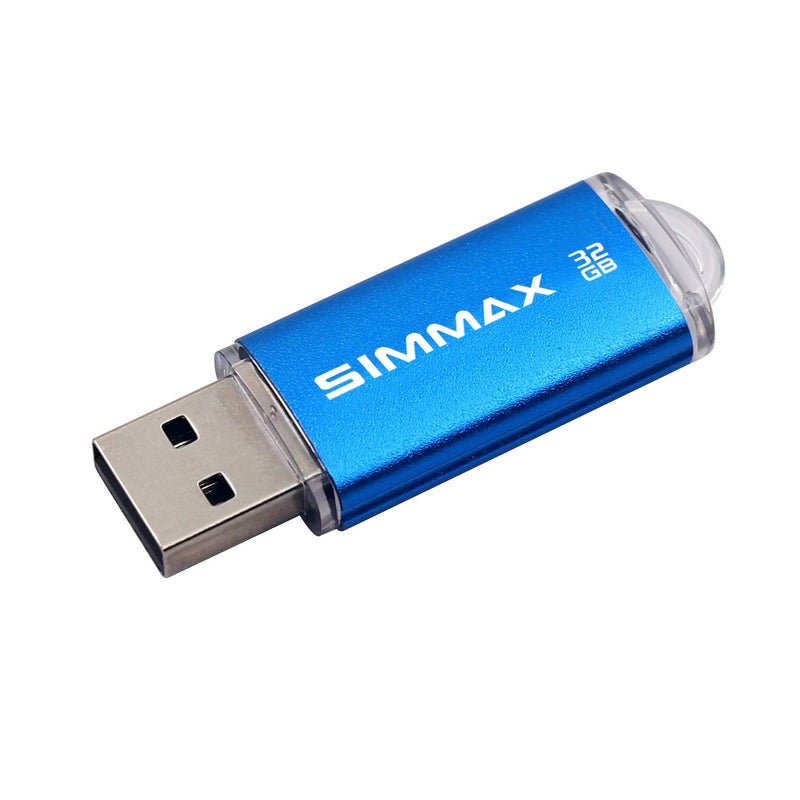 SIMMAX Memory Stick 32GB USB 2.0 Flash Drives Thumb Drive Pen Drive (32GB Blue) - Image 3
